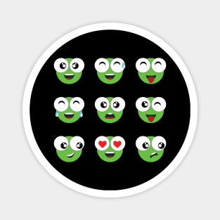 green frog icon character Magnet